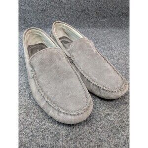 Hush Puppies Men's Grey Leather Loafers Slip Ons Size 11 Model H103335 Pre-owned